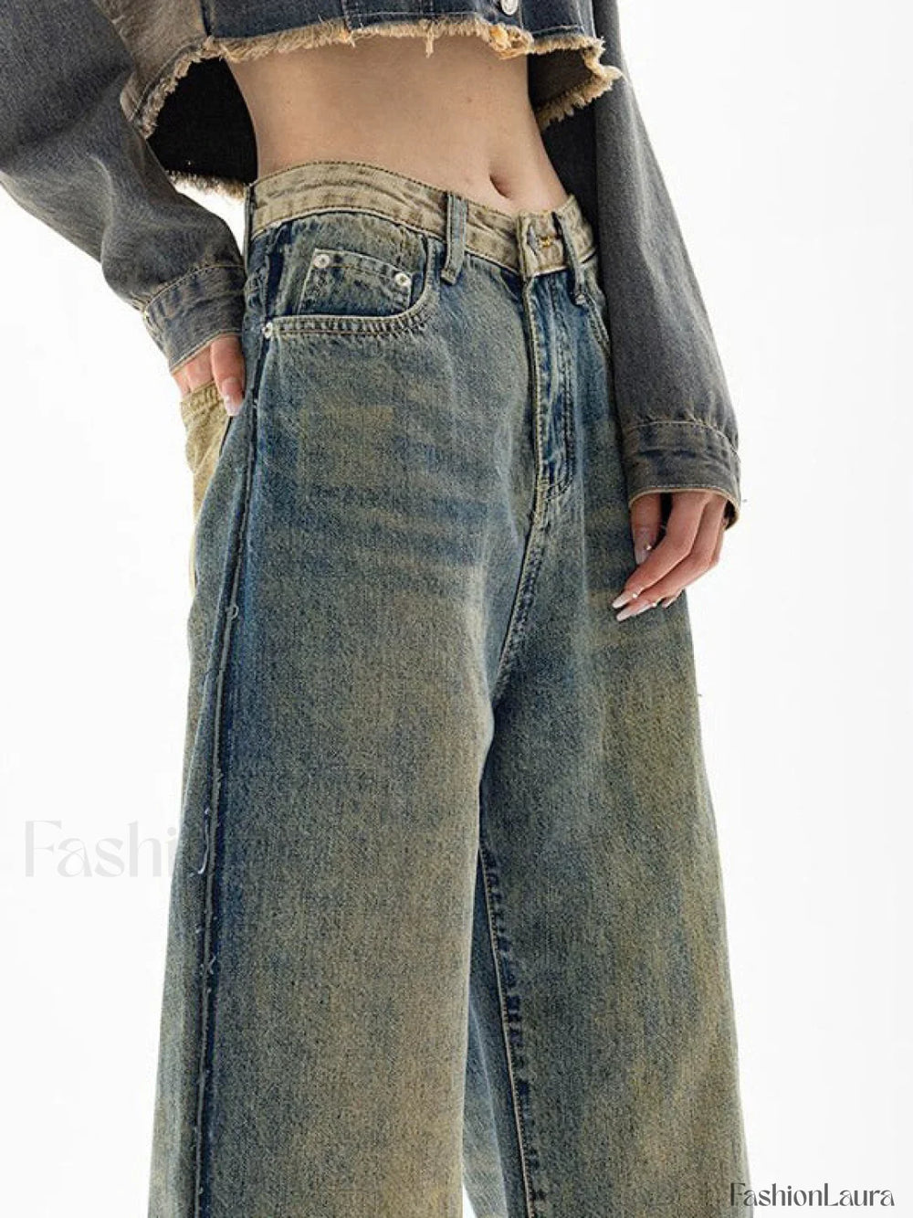 Vintage Wash Distressed Boyfriend Jeans Boyfriend Jeans