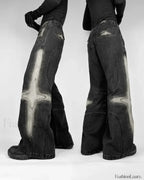 Vintage Washed Baggy Pants for Halloween Style
