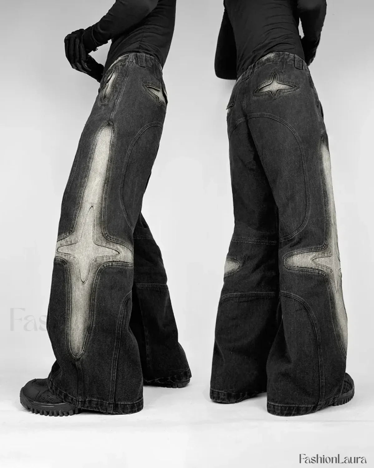 Vintage Washed Baggy Pants for Halloween Style