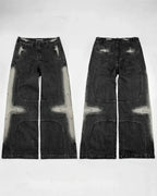 Vintage Washed Baggy Pants for Halloween Style