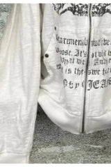 Vintage Y2K Printed Hooded Hoodie