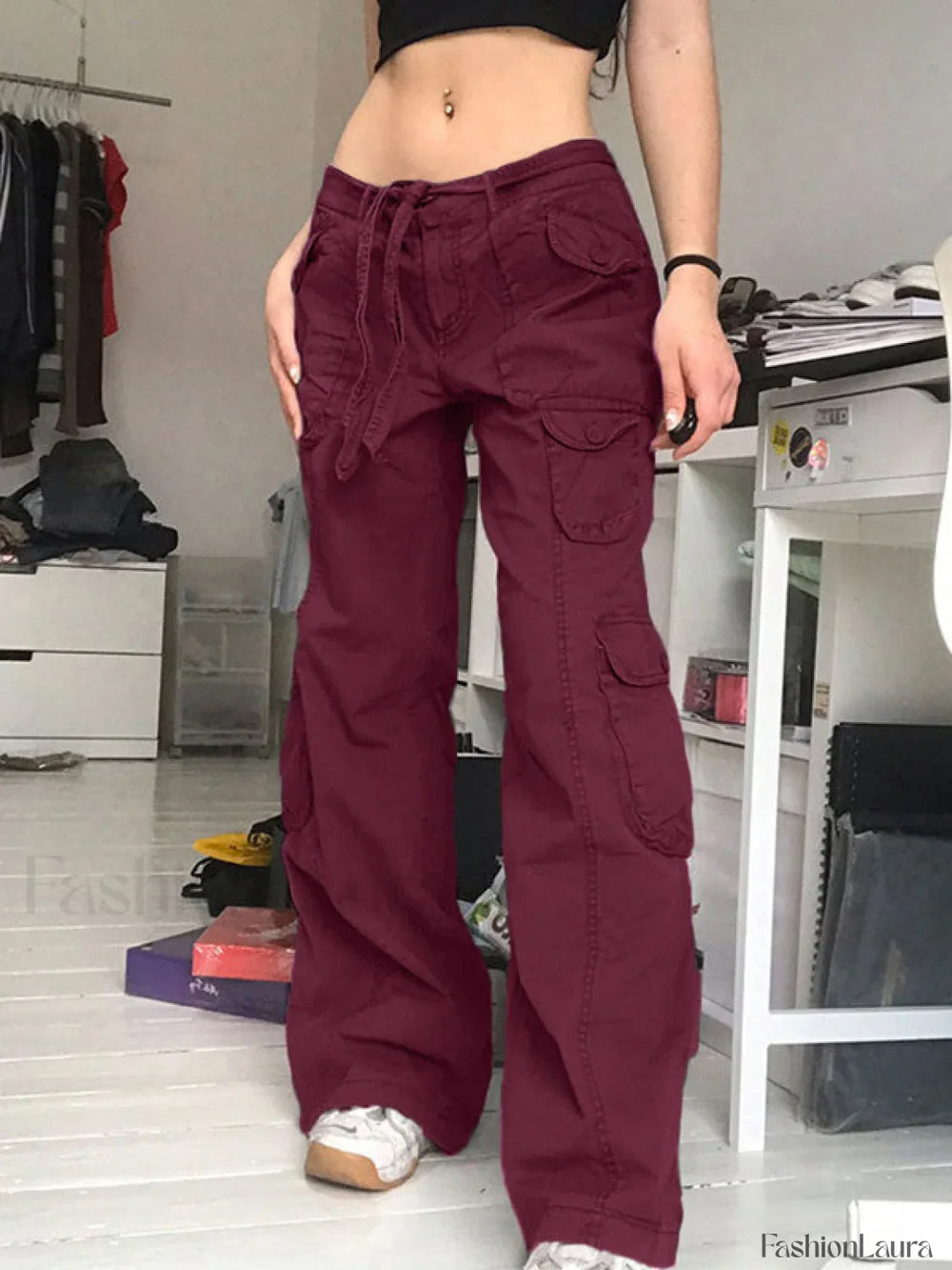 Washed Pocket Patched Cargo Jeans Cargo Jeans