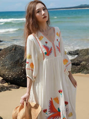 White Tiered Boho Dress