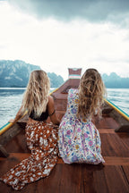 JuliaFashion - Wild Peacock & Flowers V-Neck Mini Dress