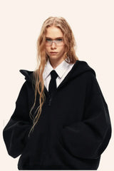 Winter Streetwear Zipper Hoodie Black / M