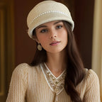 Women’s Autumn Winter British Retro Fashionable Short Brimmed Hat