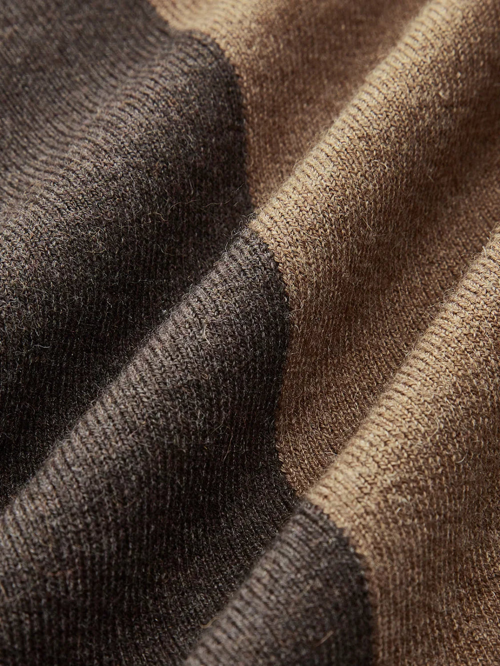 Wool Blend Two Tone Skinny Knit Top Knit Tops