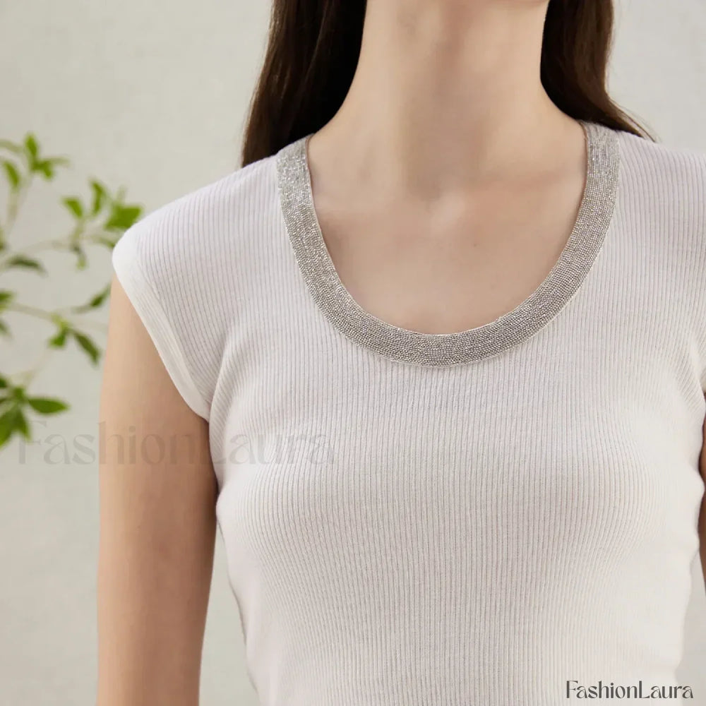 Wool Silk Vest Summer Cool T Shirt