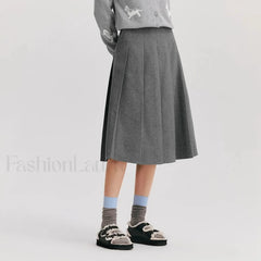 Woolen A line Versatile Skirt