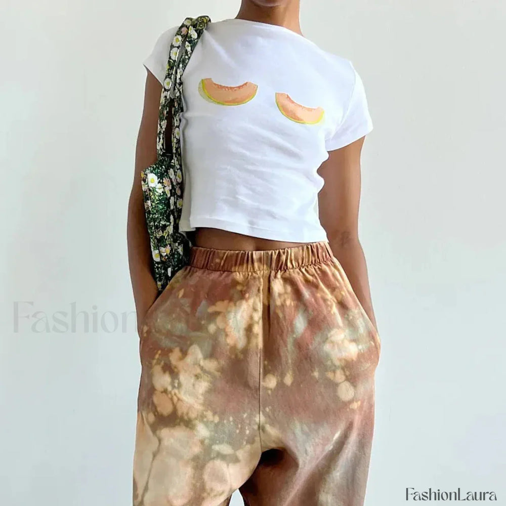 Y2K Harajuku Short Sleeve E Girl Crop T Shirt