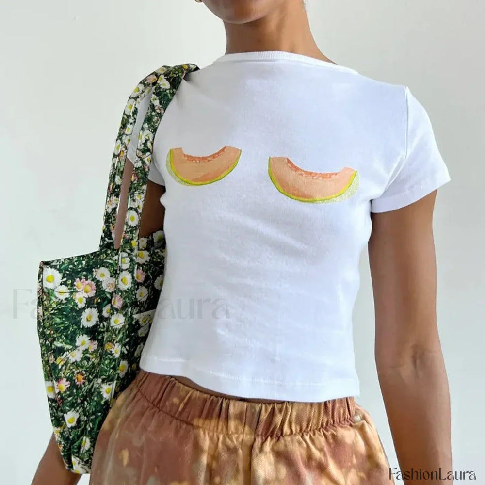 Y2K Harajuku Short Sleeve E Girl Crop T Shirt