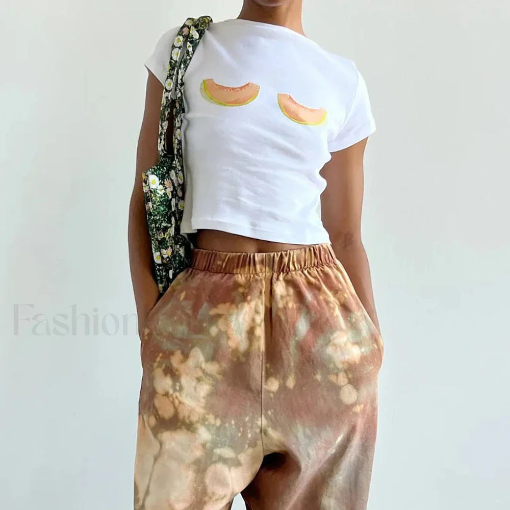 Y2K Harajuku Short Sleeve E Girl Crop T Shirt