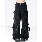 Y2K Japanese Cargo Pants for Halloween Gatherings