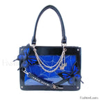 Y2K Labyrinth Butterfly Spider Chain DIY Transparent Lolita Gothic Bag Black Blue