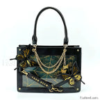 Y2K Labyrinth Butterfly Spider Chain DIY Transparent Lolita Gothic Bag Black gold