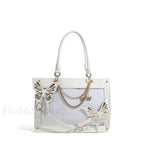Y2K Labyrinth Butterfly Spider Chain DIY Transparent Lolita Gothic Bag White Gold