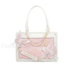 Y2K Labyrinth Butterfly Spider Chain DIY Transparent Lolita Gothic Bag White Pink