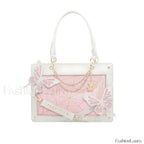 Y2K Labyrinth Butterfly Spider Chain DIY Transparent Lolita Gothic Bag White Pink