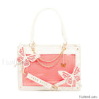 Y2K Labyrinth Butterfly Spider Chain DIY Transparent Lolita Gothic Bag White Red