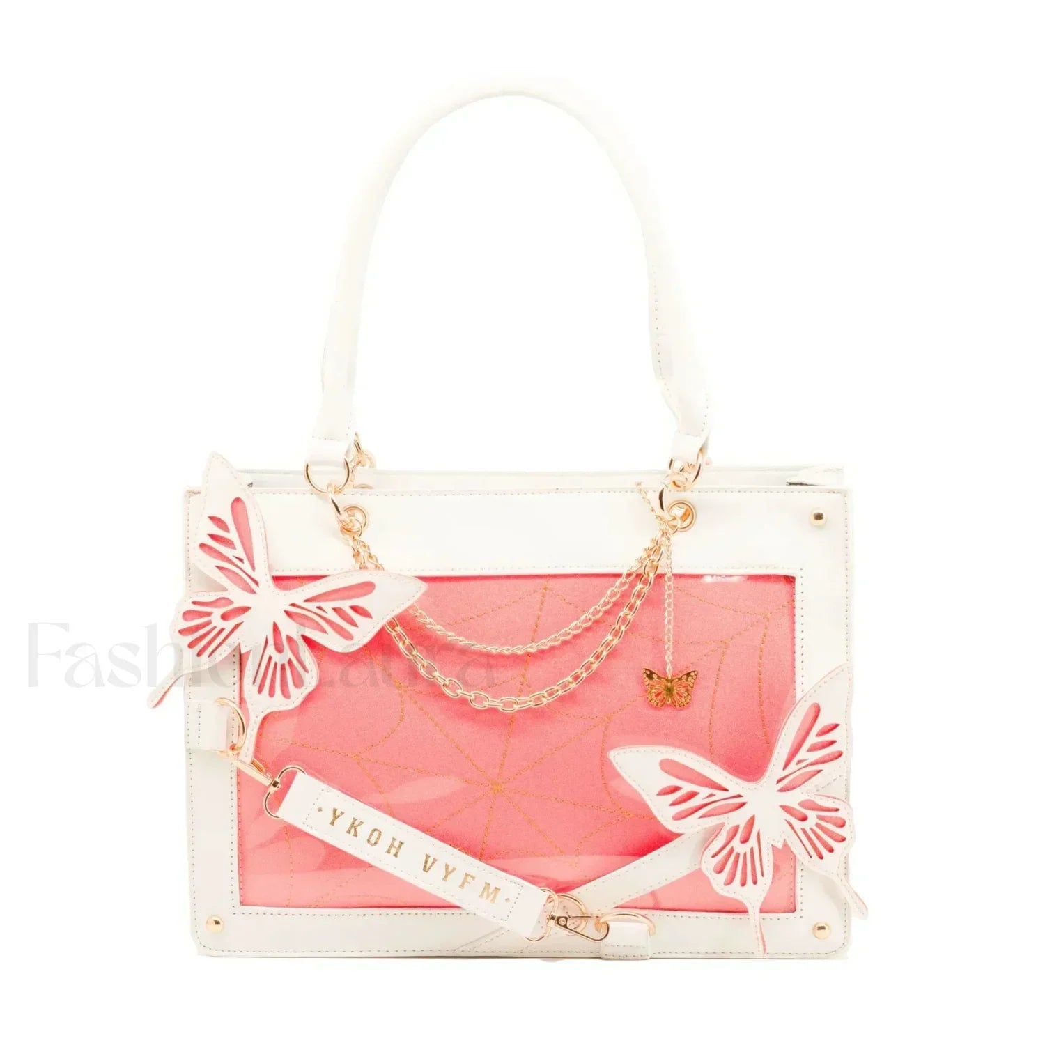 Y2K Labyrinth Butterfly Spider Chain DIY Transparent Lolita Gothic Bag White Red