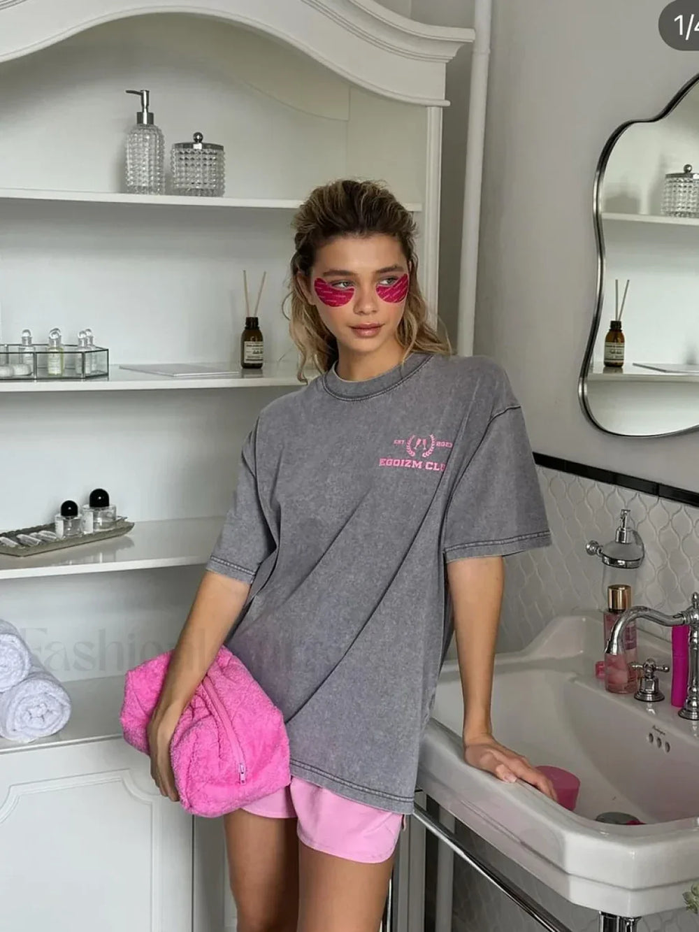 Y2K Letter Print Cotton T Shirt