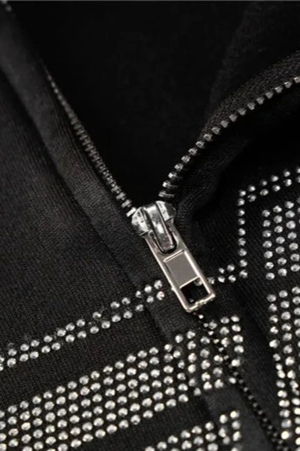 Y2K Rhinestone Zip Up Hoodie
