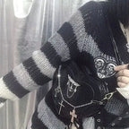 Y2K Subculture Women Cross Heart Shaped Punk Gothic Shoulder Bag Black / 18x17x5cm