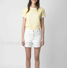 Yellow Contrast Color T Shirt